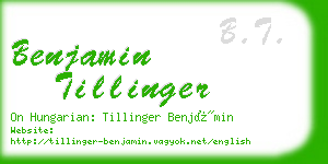 benjamin tillinger business card